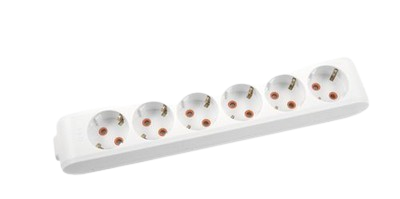 Bloc 6 prize cu impamintare si intrerupator Multi- Let Viko by Panasonic. Alb